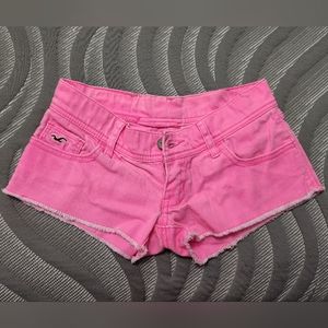 Lowrise hot pink Hollister Jean shorts